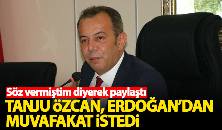 Tanju Özcan Başkan Erdoğan dan heykelini dikmek için muvafakat istedi