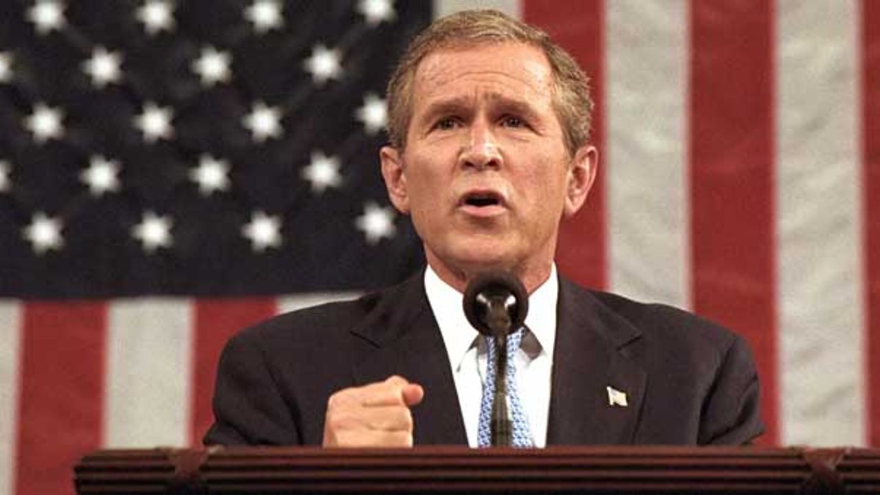 İkiz kulelerin vurulmasından sonra George W. Bush'un yaptığı tarihi konuşma