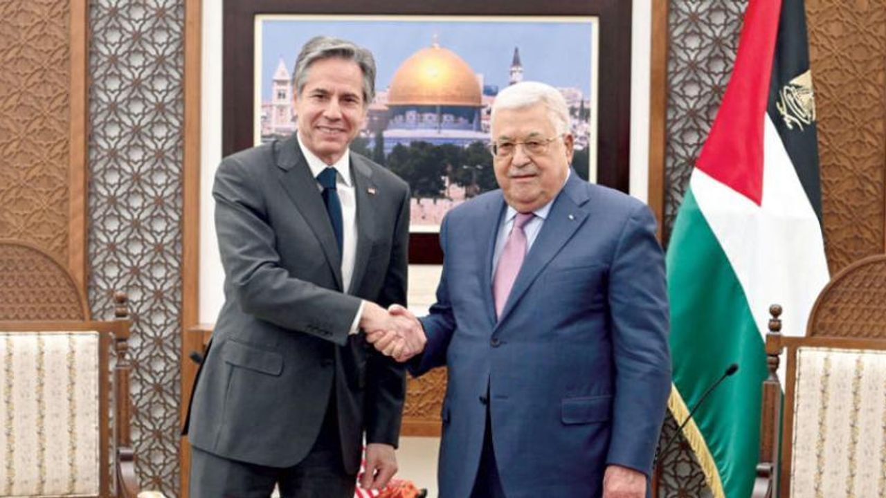 Filistin Devlet Başkanı Abbas, ABD Dışişleri Bakanı Anthony Blinken ile görüştü