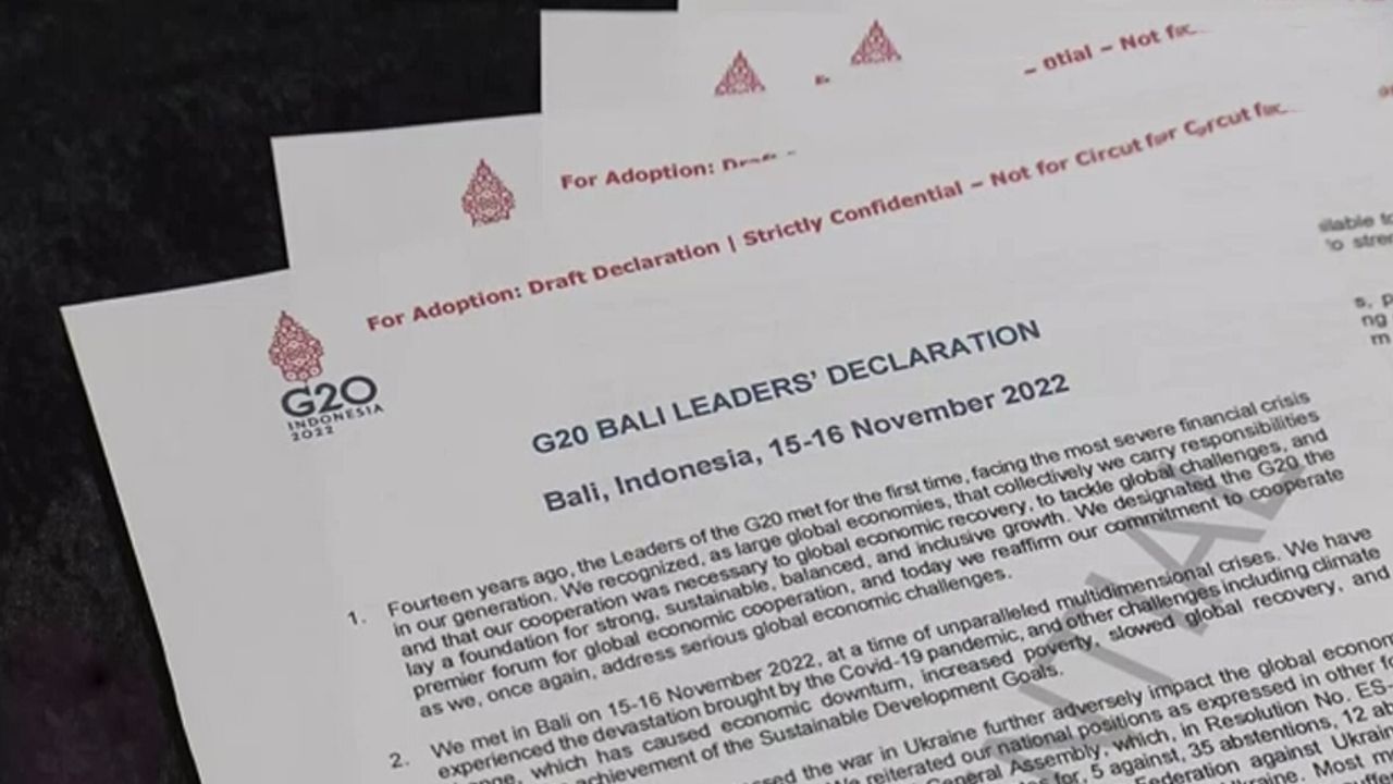 G20 Bali Liderler Deklarasyonu tüm metin bölüm 1