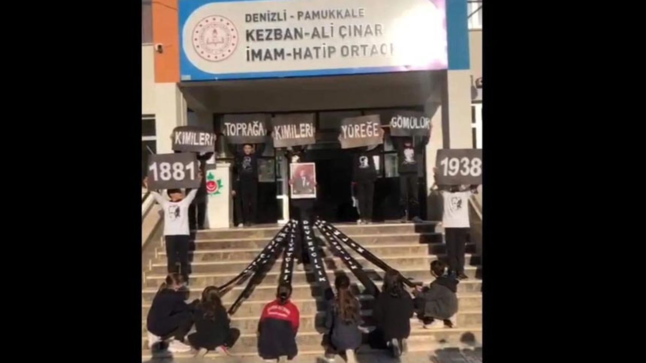 İmam hatip ortaokulunda öğrenciler Atatürk'e secde ettirildi