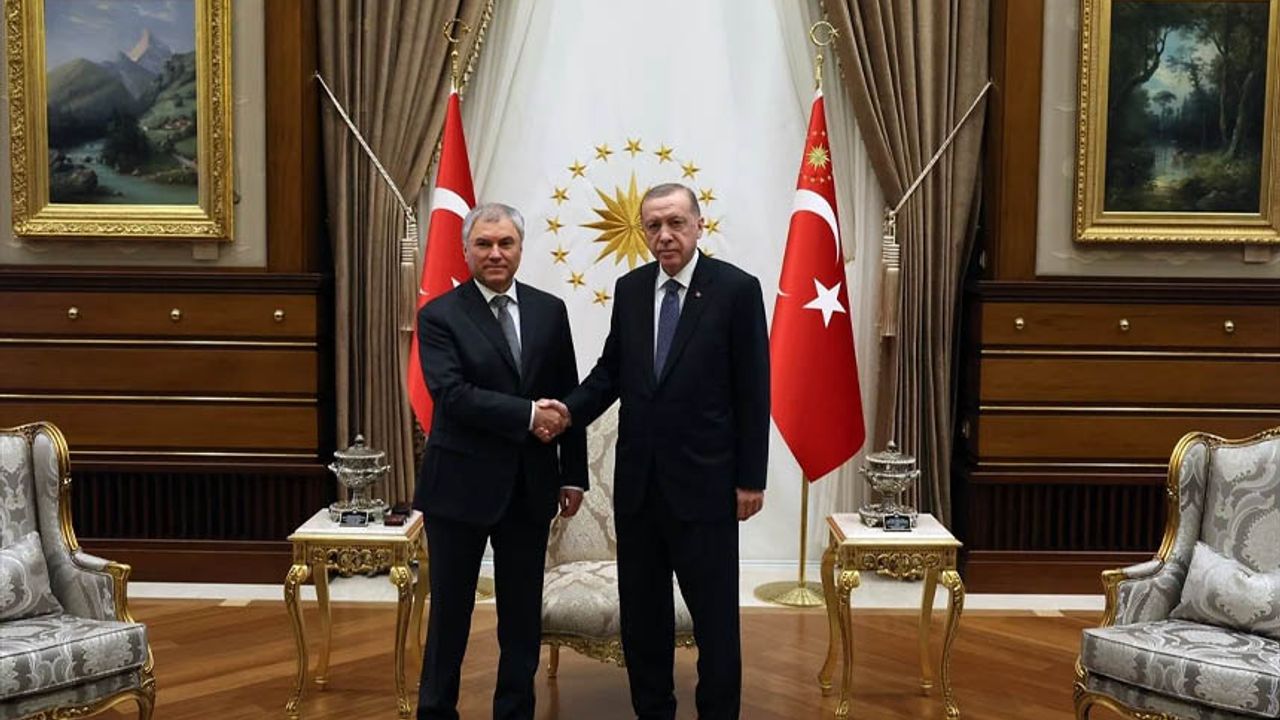 Erdoğan, Duma Başkanı Volodin'le görüştü