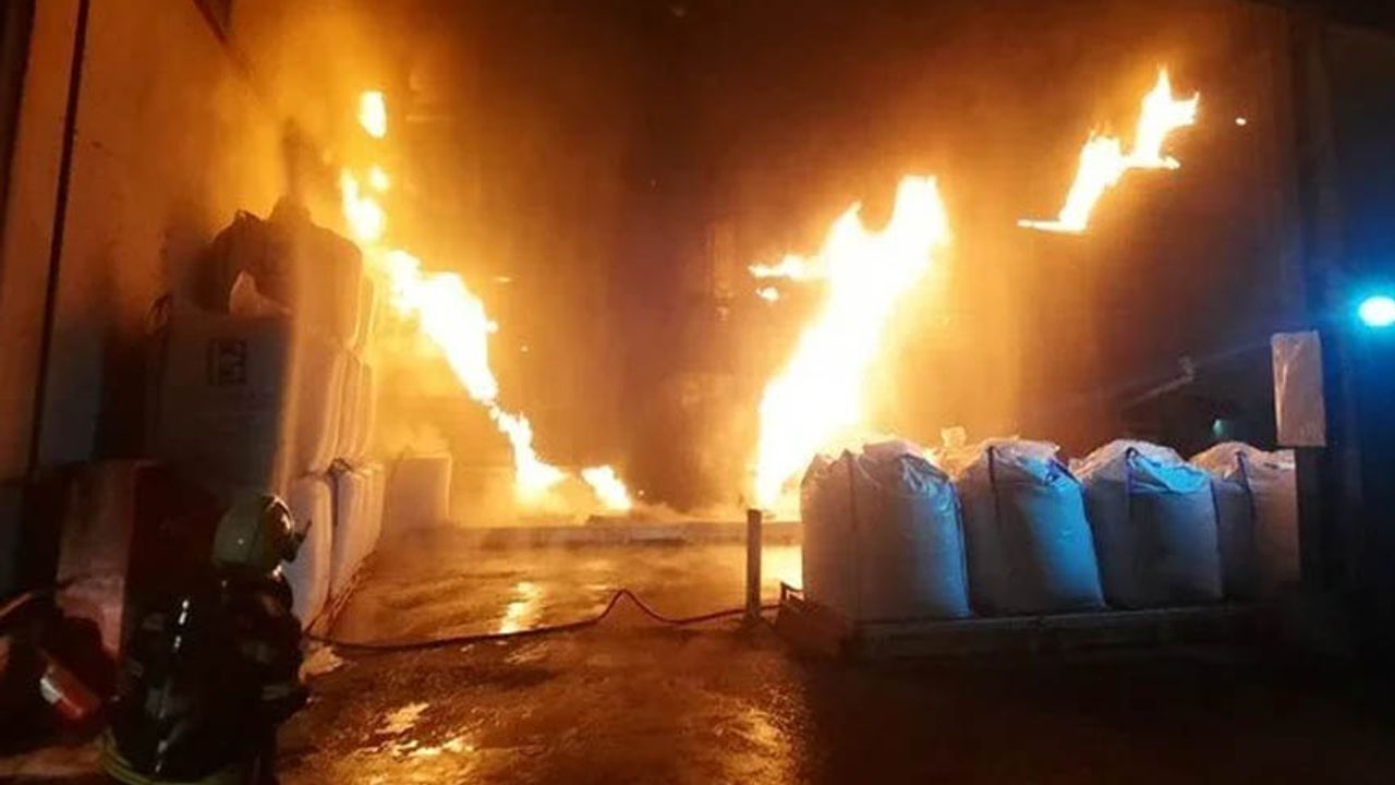 Muğla'da yem fabrikasında yangın