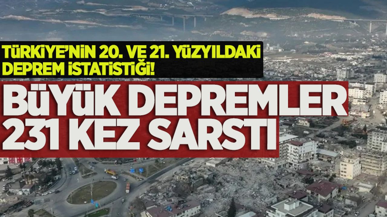 Türkiye'nin 20. ve 21. asırdaki deprem istatistiği