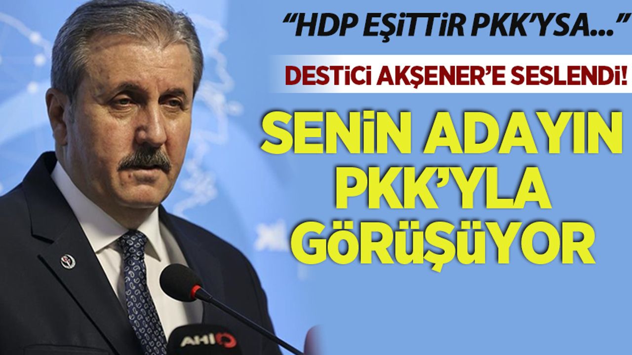 Destici, Akşener'e sordu: Senin cumhurbaşkanı adayın PKK'yla görüşüyor, niye sesin çıkmıyor?