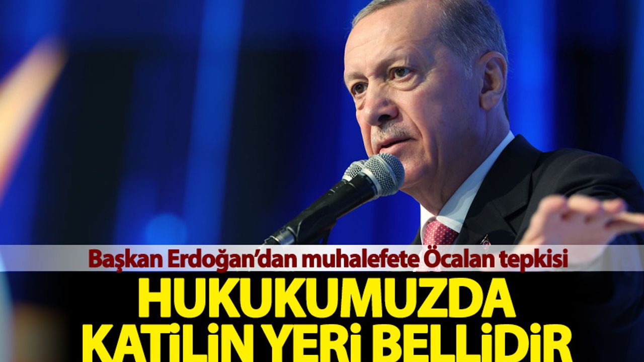 Erdoğan'dan muhalefete Öcalan tepkisi: Katilin yeri bellidir