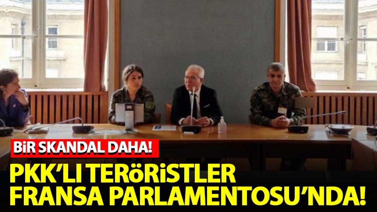 PKK'lı teröristler Fransa Parlamentosu'nda ağırlandı!