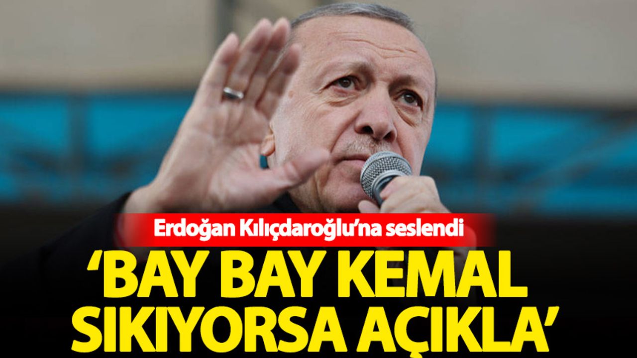 Erdoğan Kılıçdaroğlu'na seslendi: Bay bay Kemal sıkıyorsa açıkla