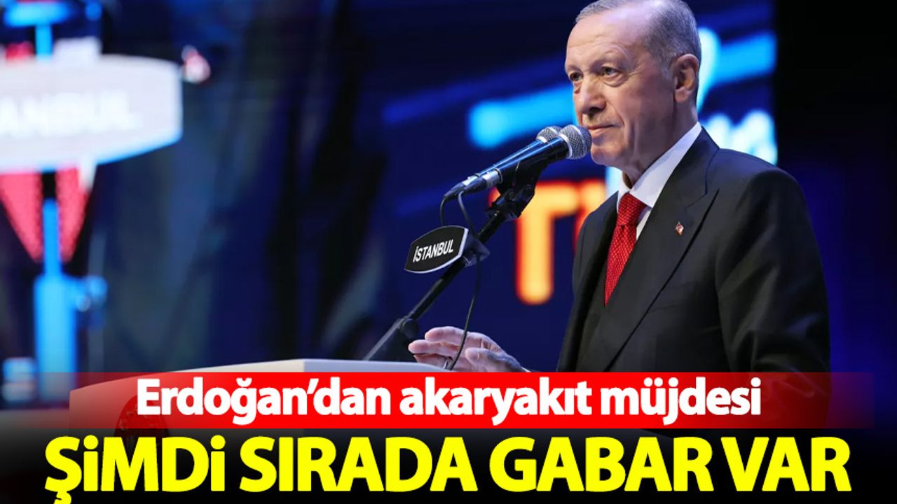 Erdoğan akaryakıt müjdesi: Sırada Gabar var
