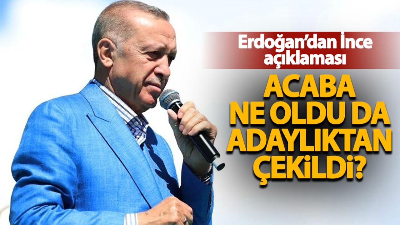 Başkan Erdoğan'dan Muharrem İnce açıklaması