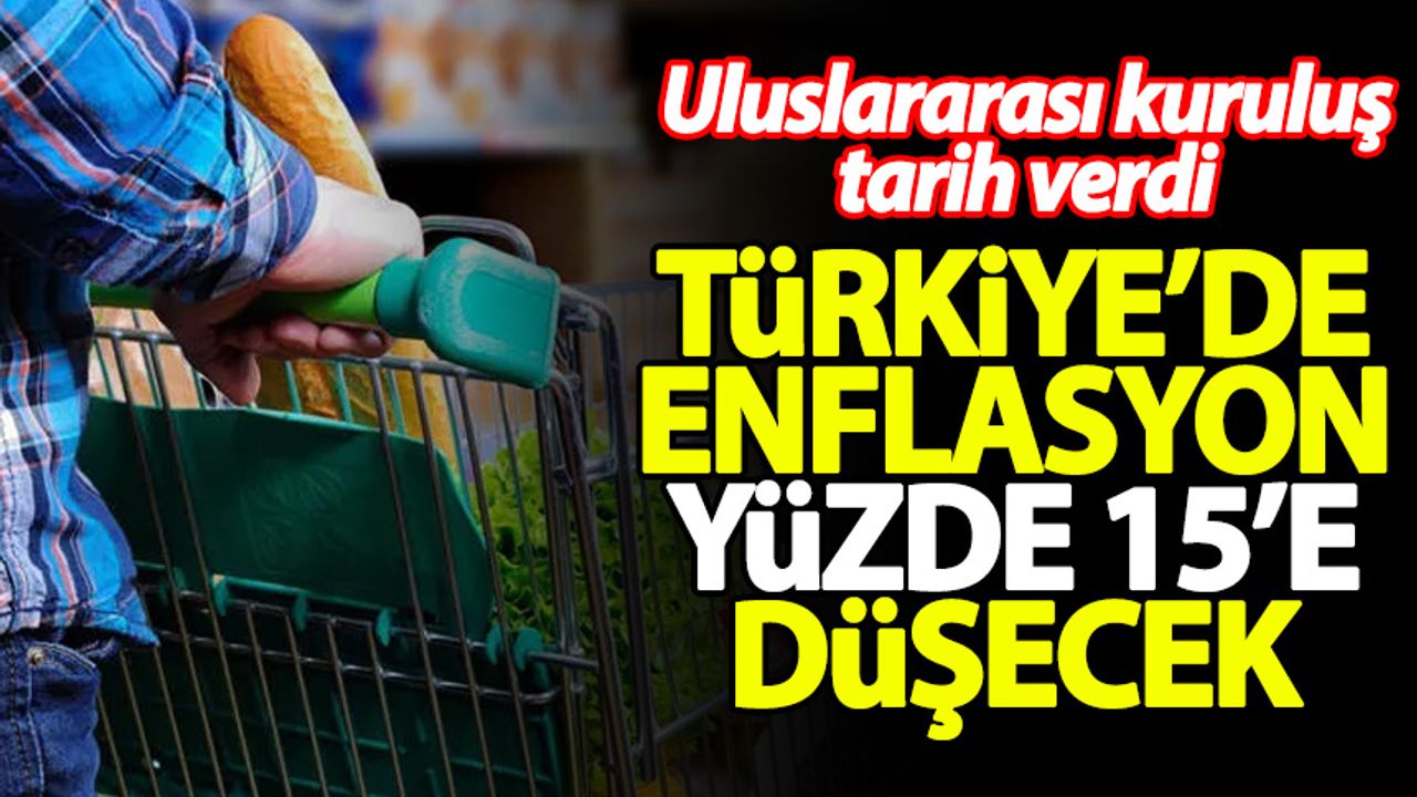 Uluslararası kuruluş tarih verdi! Türkiye'de enflasyon yüzde 15'e düşecek