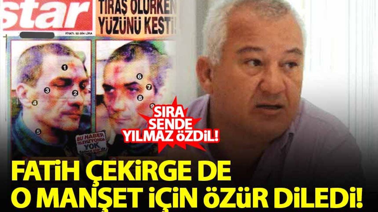 Fatih Çekirge de 'Salih Mirzabeyoğlu' manşeti için özür diledi