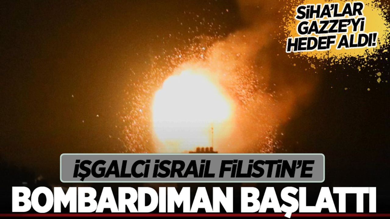 İşgalci İsrail, Gazze'de Hamas'a ait mevziye bombardıman başlattı