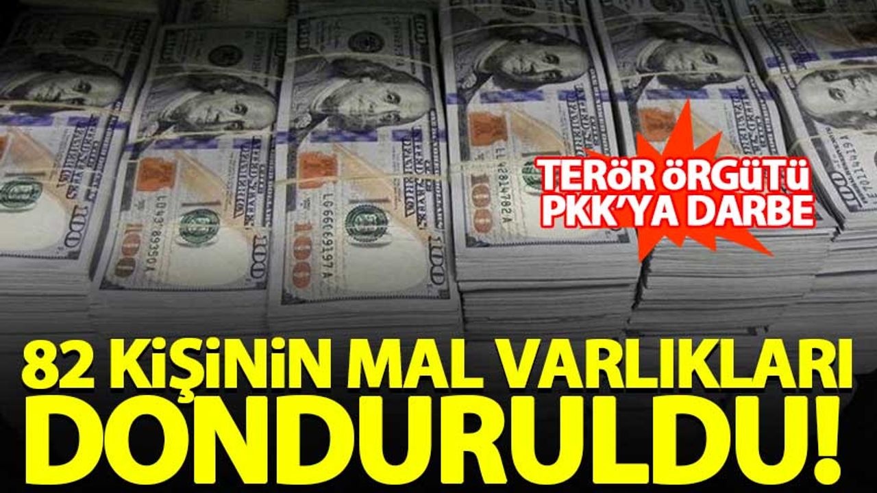 Terör örgütü PKK'yla bağlantılı 82 kişinin mal varlıkları donduruldu!