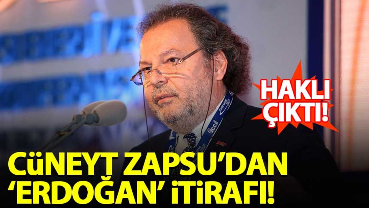 Cüneyt Zapsu'dan 'Erdoğan' itirafı: Haklı çıktı!