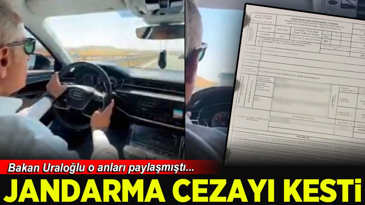 Ulaştırma Bakanı Abdulkadir Uraloğlu'na otoyolda jandarmadan hız cezası - Habervakti, son dakika haber, haber, güncel haberler, gazeteler