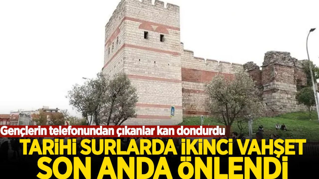Tarihi surlarda ikinci vahşet son anda önlendi: Telefondan çıkanlar kan dondurdu