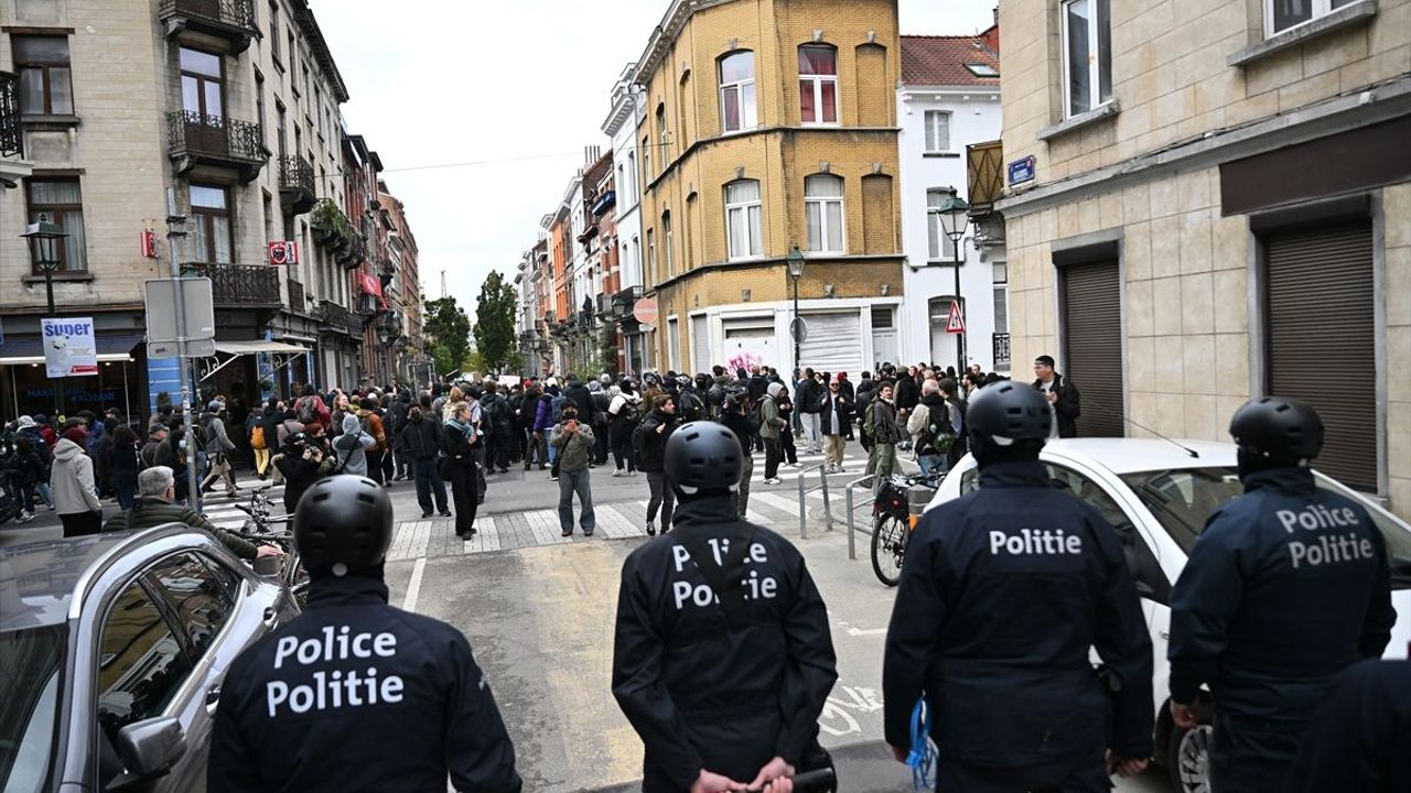 Belçika'da gösteriler polis müdahalesiyle sona erdi