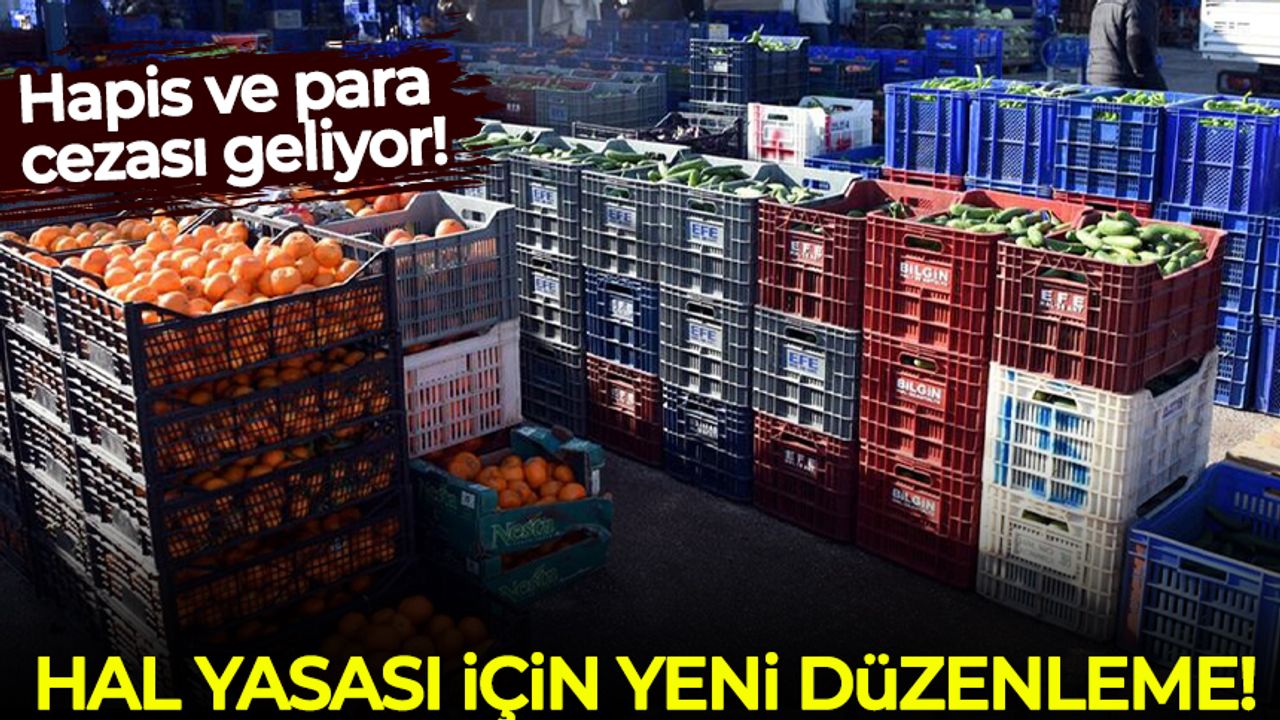 Hal Yasası için yeni düzenleme: Hapis ve para cezası geliyor