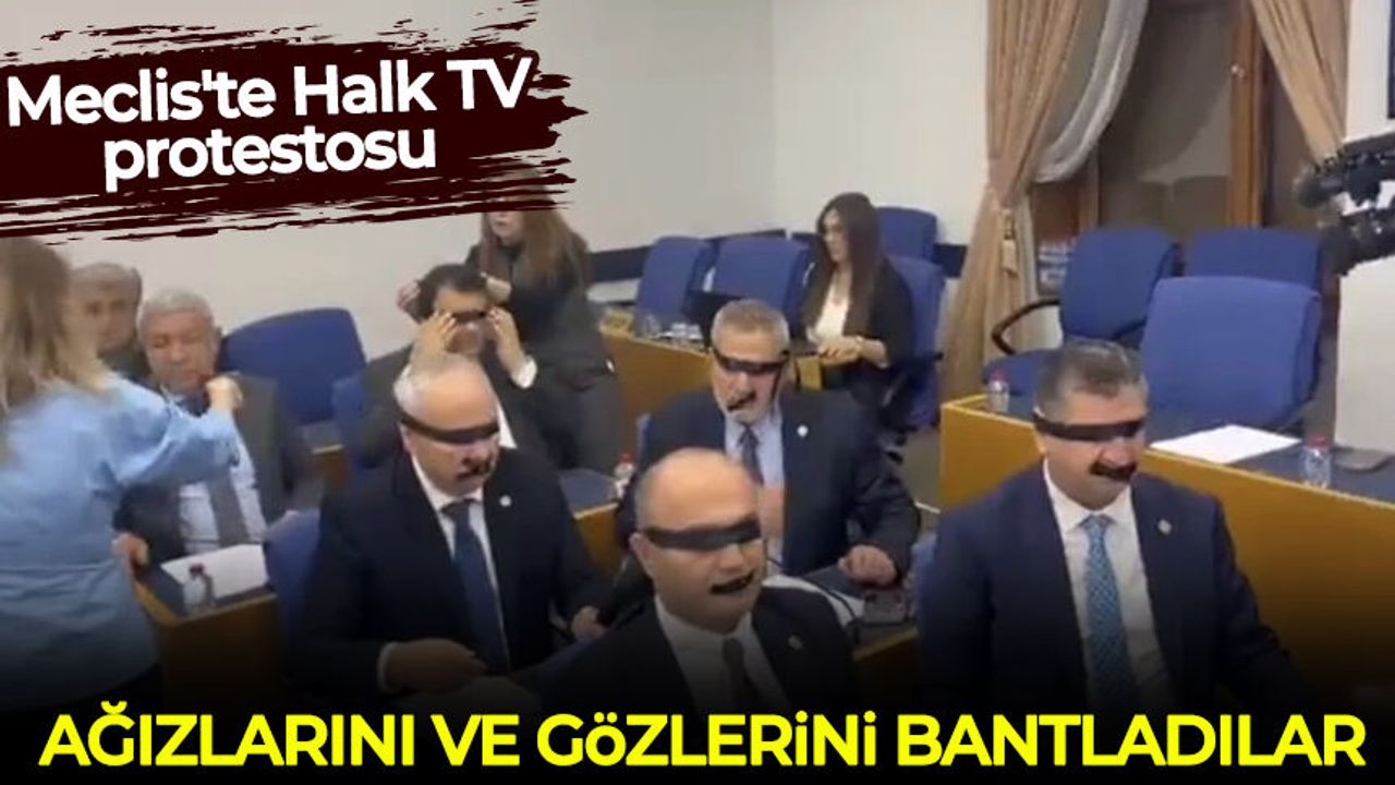 Yeni Parti milletvekilleri Halk TV'ye kayyum atanmasını protesto etti