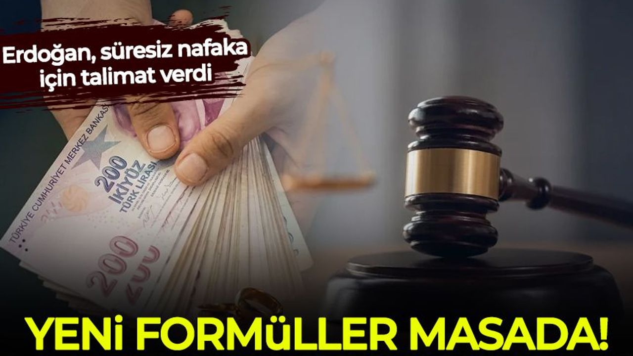 Erdoğan, süresiz nafaka için talimat verdi: Yeni formüller masada!