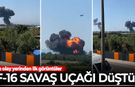 Yalova'da F-16 savaş uçağı düştü! İşte olay yerinden ilk görüntüler