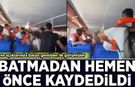 Girne açıklarında batan gemiden ilk görüntüler: Batmadan hemen önce kaydedildi!