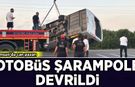 Samsun'da can pazarı: Otobüs şarampole devrildi