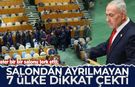Ülkeler bir bir salonu terk etti: Siyonist Netanyahu konuşurken içeride kalanlar dikkat çekti