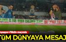 Konyaspor-Filistin maçında anlamlı koreografi! Tribünlerden dünyaya mesaj