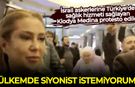 Siyonist İsrail askerlerine Türkiye'de sağlık hizmeti sağlayan Klodya Medina protesto edildi