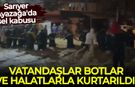 Sarıyer Ayazağa'da sel: Araçlar suda yüzdü, vatandaşlar botlar ve halatlarla kurtarıldı!