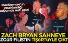 Macklemore'un yasaklandığı stadyumda resti çekti: Zach Bryan sahneye 'Özgür Filistin' tişörtüyle çıktı