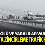 Kars'ta iki otobüsün karıştığı zincirleme trafik kazasında 2 kişi öldü, 8 kişi yaralandı