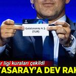 Galatasaray'ın Şampiyonlar Ligi rakipleri belli oldu