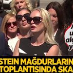 Epstein mağdurlarının düzenlediği basın toplantısı, askeri uçakların alçak uçuşuyla engellendi