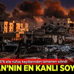 Gazze'de 2 bin 276 aile nüfus kayıtlarından tamamen silindi