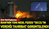 İran'nın yeni nesil füzesi ''Siccil''in verdiği tahribat görüntülendi