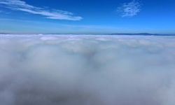 Sisle kaplanan Ilgaz Dağı havadan görüntülendi