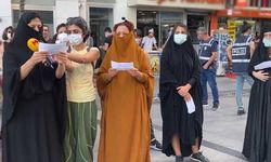 Tepki çeken 'çarşaflı protesto' hakkında soruşturma!