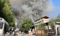 Uşak'ta iplik fabrikasında yangın çıktı
