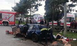 Samsun'da ağaca çarpan aracın şoförü hayatını kaybetti
