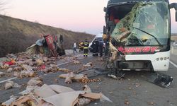 Tekirdağ'da otobüsle kamyonun çarpışması sonucu bir kişi öldü