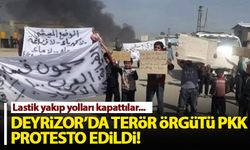 Deyrizor'da halk, terör örgütü PKK'yı protesto etti
