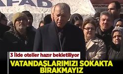 Cumhurbaşkanı Erdoğan deprem bölgesinde incelemelerde bulundu