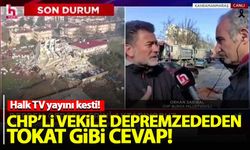 CHP'li vekilin iddialarına depremzededen tokat gibi cevap! Halk TV yayını kesti...