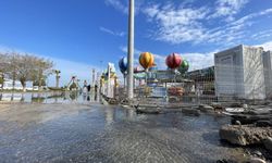 Hatay'ın İskenderun ilçesinde yükselen deniz suyu çekildi