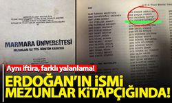 Erdoğan'ın ismi Marmara Üniversitesi mezunlar kitapçığında!
