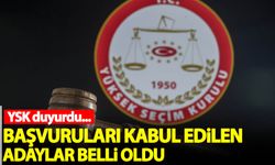 YSK, başvuruları kabul edilen adayları açıkladı