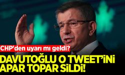 Ahmet Davutoğlu o tweet'i apar topar sildi! CHP'den uyarı mı geldi?
